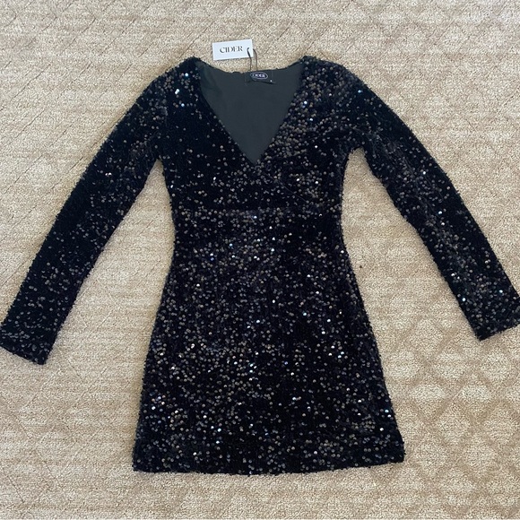 ruffle black maxi dress Inara Long Sleeved Dress Casual Dress For Women Size:US 15